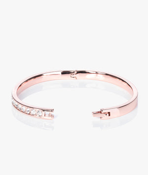 Clemara crystal bangle in rose gold