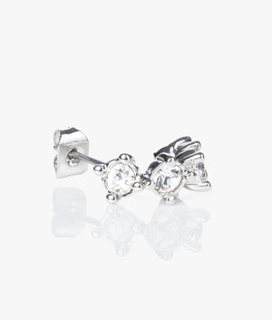 Cresita crystal nano hoop earrings in silver