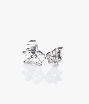 Cresita crystal nano hoop earrings in silver