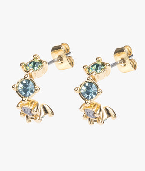 Cresita crystal nano hoop earrings in gold