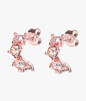 Cresita crystal nano hoop earrings in rose gold