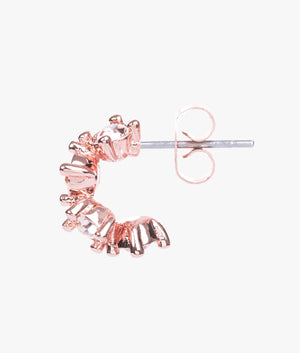 Cresita crystal nano hoop earrings in rose gold