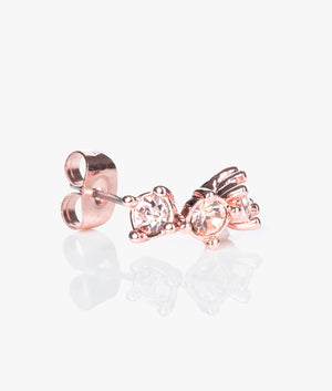 Cresita crystal nano hoop earrings in rose gold