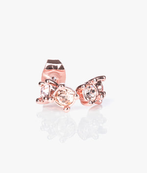 Cresita crystal nano hoop earrings in rose gold