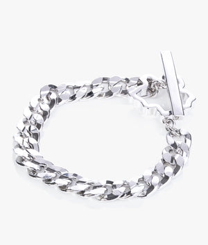 Gresara magnolia chain bracelet in silver