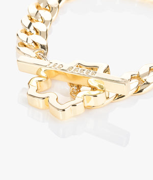 Gresara magnolia chain bracelet in gold