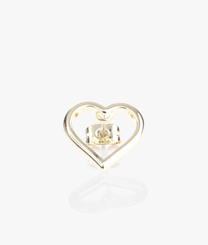 Hunti chain of hearts stud earrings in pale gold