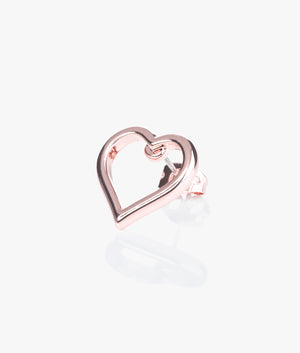 Hunti chain of hearts stud earrings in rose gold