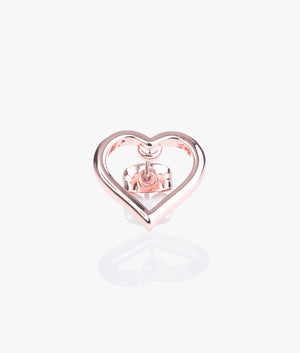 Hunti chain of hearts stud earrings in rose gold