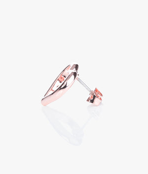 Hunti chain of hearts stud earrings in rose gold