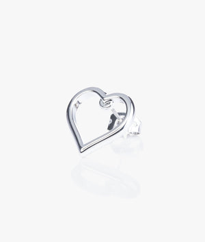 Hunti chain of hearts stud earrings in silver