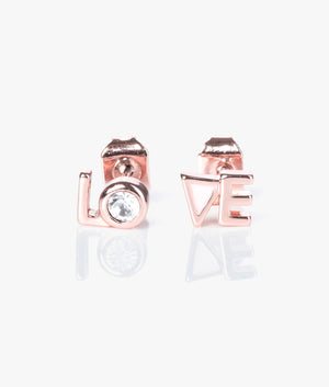Liinah LO-VE stud earrings in rose gold