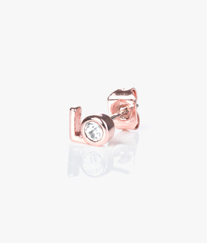 Liinah LO-VE stud earrings in rose gold