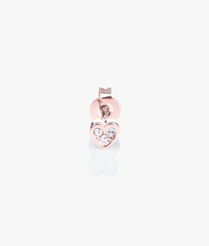 Neena nano heart earrings in rose gold