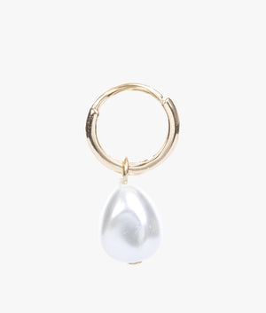 Periaa pearly chain huggie in gold