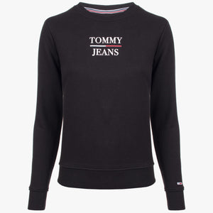 Slim terry logo sweat in black