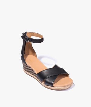 Eugenia wedge sandal in black