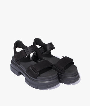 Ashton ankle strap sandal in black