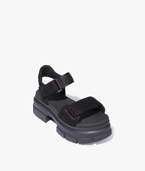 Ashton ankle strap sandal in black