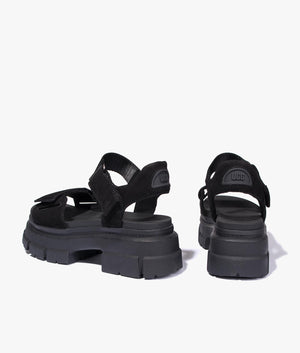 Ashton ankle strap sandal in black