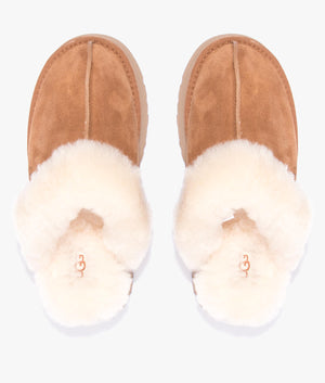 Disquette platform slipper in chestnut