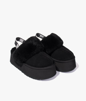 Funkette slippers in black