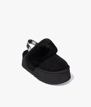 Funkette slippers in black