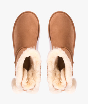 Ugg Mini bailey fuzzy bow in chestnut EQVVS Womens
