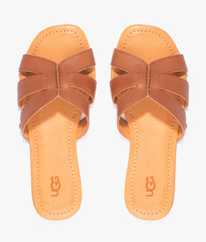 Teague leather slide in tan