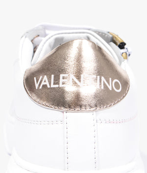 Stan lace up sneaker in white & gold