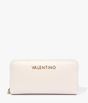 Divina zip around purse in ecru
