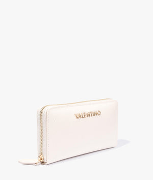 Divina zip around purse in ecru