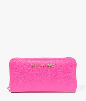 Divina zip around purse in fuchsia