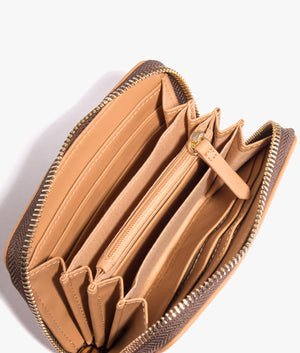 Liuto small zip around purse in brown