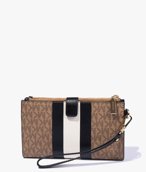 Michael Kors Jet set double zip wristlet in husk multi EQVVS