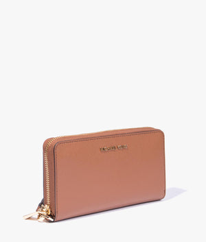 Crossgrain leather smartphone wristlet in luggage