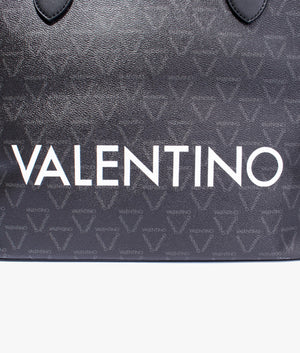 Liuto logo print shopper in black