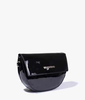 Patent bigs crossbody in black