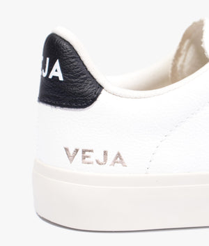 Recife logo chromefree leather trainer in extra white & black